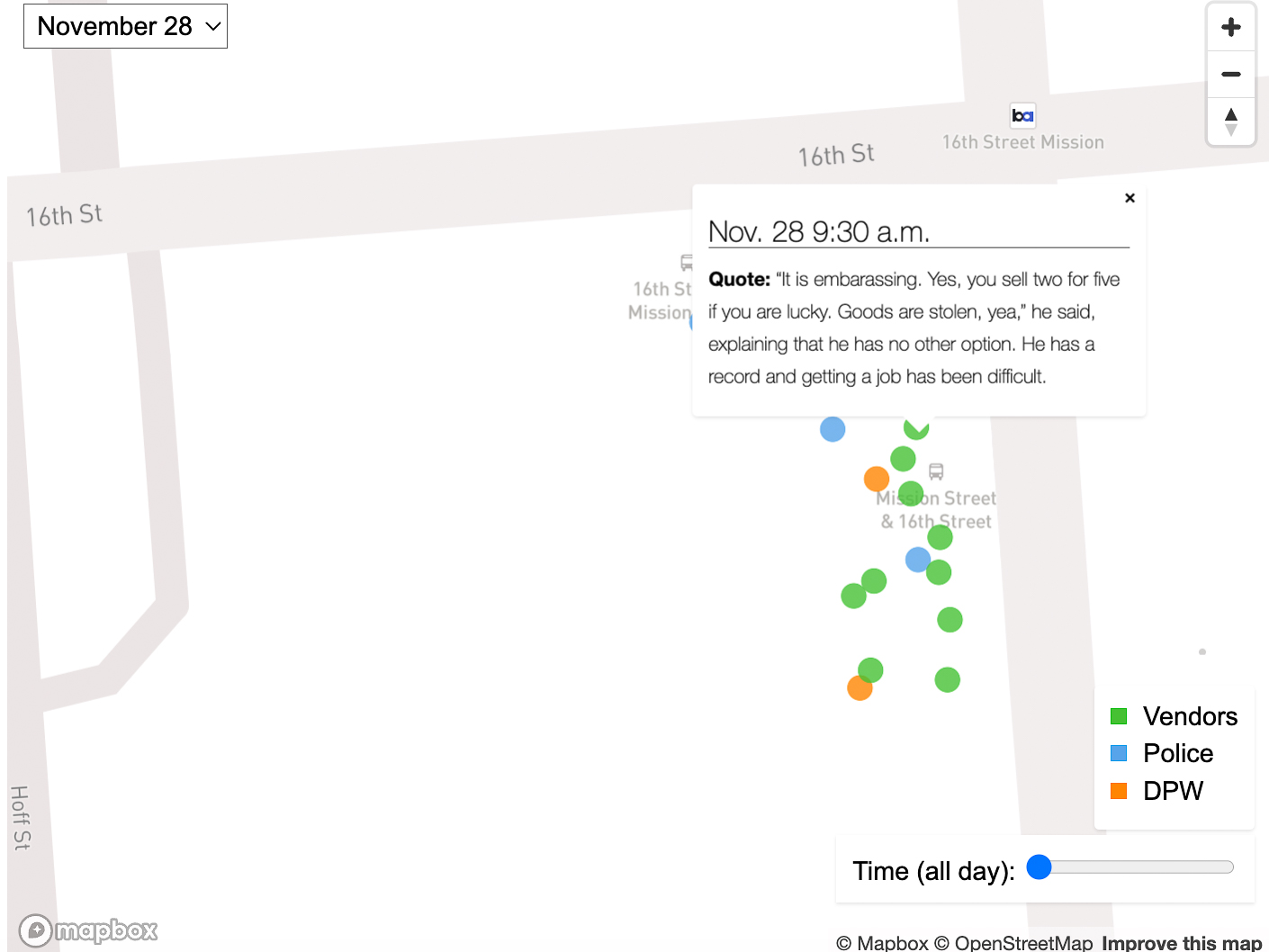 How has the vending ban worked